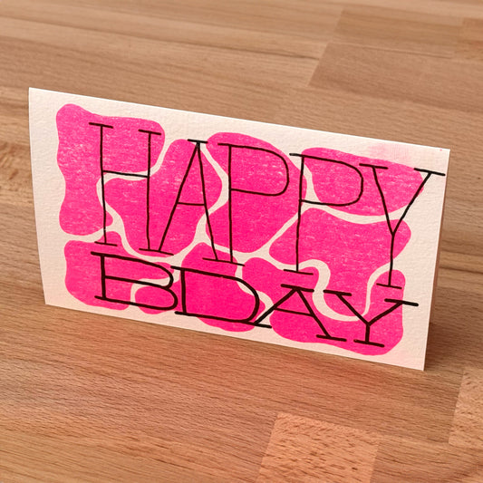 Pink Pebble Birthday Card